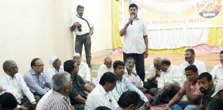 मूक मोर्चा पोलीस परवानगीत खो घालणाऱ्या वर सामुहिक बहिष्कार टाका:गमप , भांदूर गल्लीत बैठक tashildar galli meeting 2