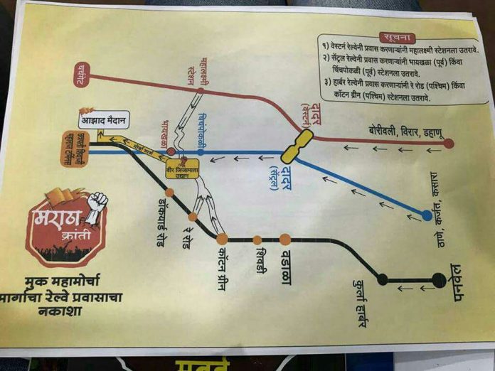 Mumbai morcha map Mumbai morcha map