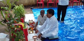 रेल्वे उड्डाण पुलाच झालं भूमिपूजन – पुन्हा लागणार बॅरिकेट्स ANGDI bhumi