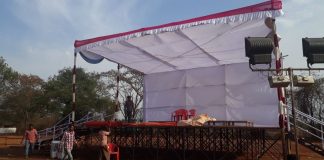 बेळगावातील शरद पवारांच्या सभेची तयारी पूर्ण pandal