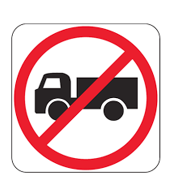 no entry trucks city