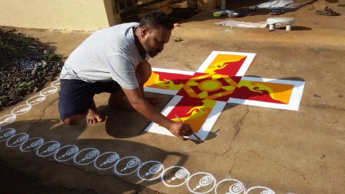 Rangoli on deewali Rangoli on deewali
