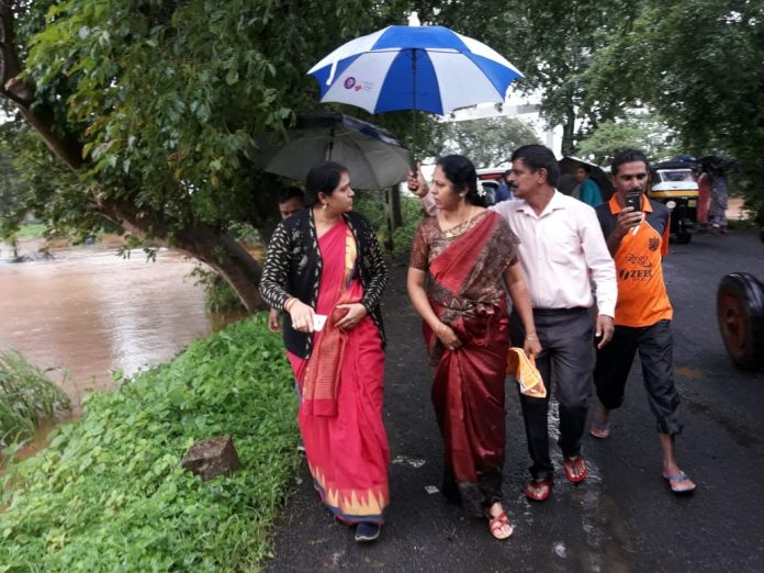 Zp member visits flood area