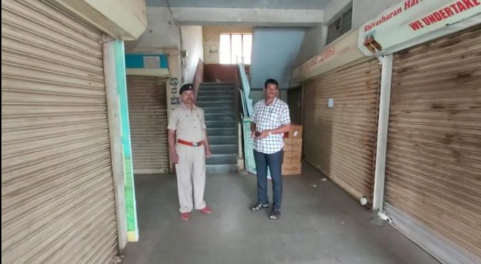 Shops locked Shops locked