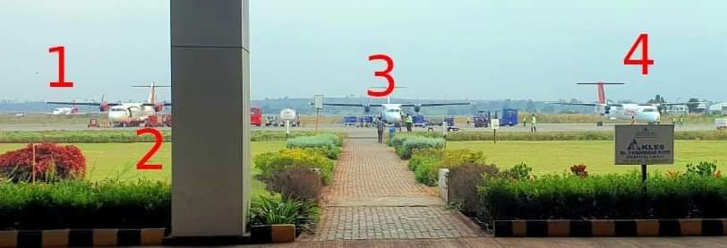 Four flights landed at a time sambra airport
