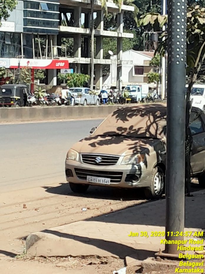 Dust on car Dust on car