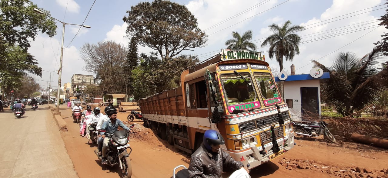 Smart city roads truck struck