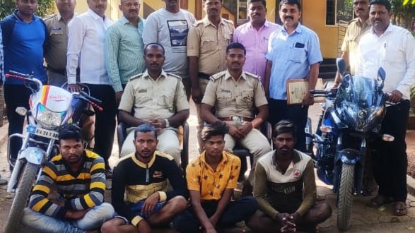 लुटमारी करणारी चौकडी अटकेत 