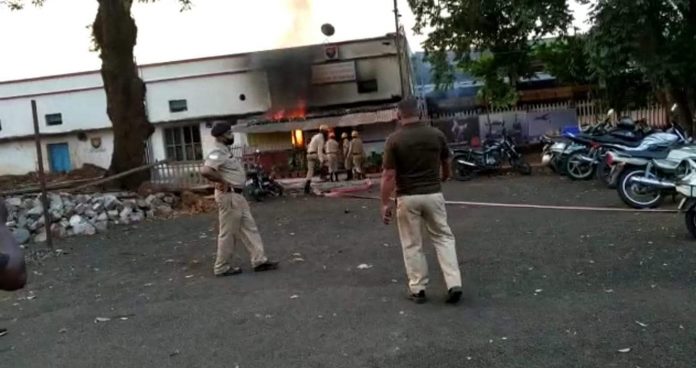 Fire belgaum railway station
