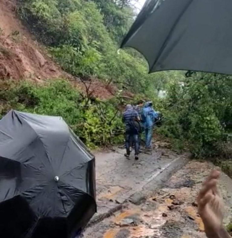 चोरला घाटात कोसळली दरड