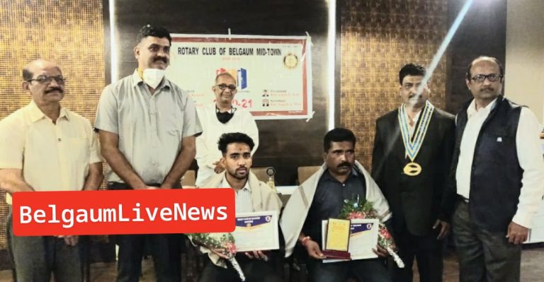 रोटरी क्लब बेळगांव मिड टाउनतर्फे हे 4 वॉरियर्स सन्मानित