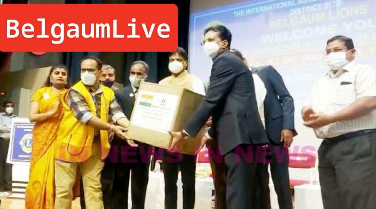 लायन्स क्लबतर्फे केएलई हॉस्पिटलला कोविड किटचे वितरण