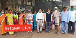 बांधकाम कामगारांचे विविध मागण्यांसाठी आंदोलन