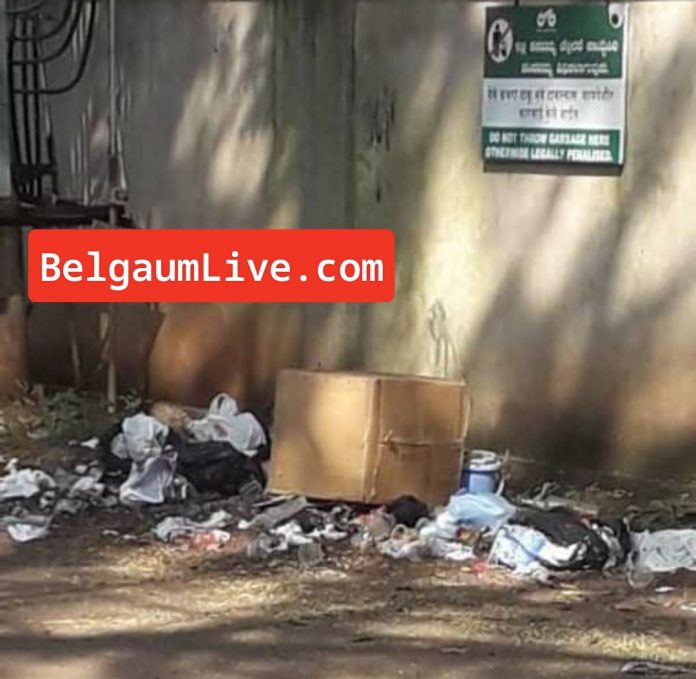 Garbage thrown road Garbage thrown road