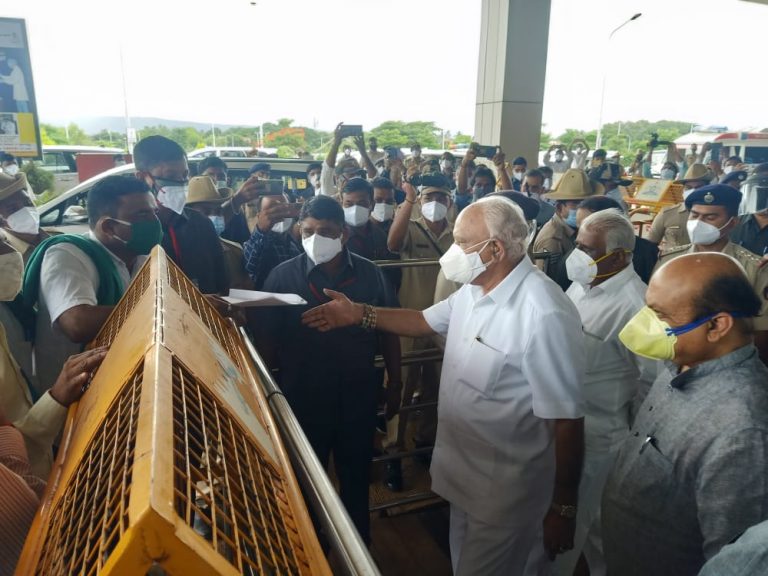 Farmers protest airport