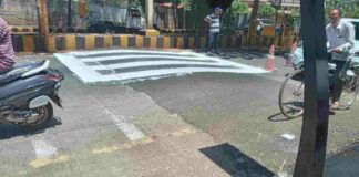 बेळगाव लाईव्ह इम्पॅक्ट; चिन्हांकित करण्यात आला ‘तो’ स्पीड ब्रेकर Speed breaker