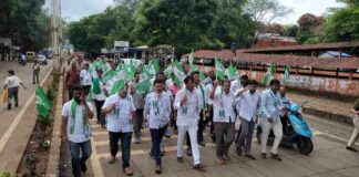 मुख्यमंत्र्यांच्या राजीनाम्याच्या मागणीस्तव बेळगावात जेडीएसची निदर्शने Jds