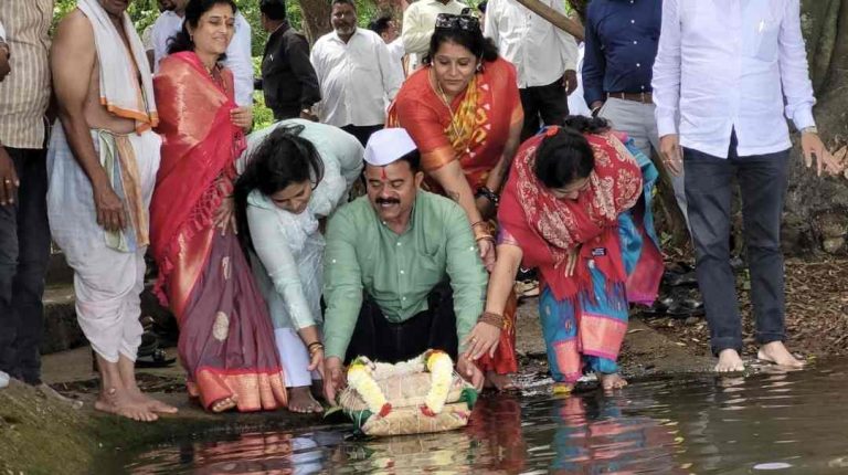 महापौर, उपमहापौरांसह नगरसेवकांच्या उपस्थितीत ‘राकसकोप्प’चे गंगापूजन