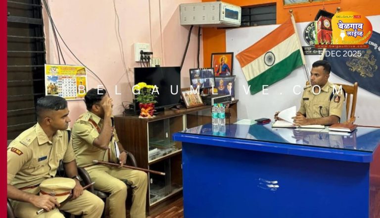 नूतन जिल्हा पोलीस अधीक्षकांची नंदगड पोलीस ठाण्याला भेट