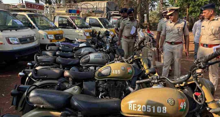 माऱीहाळ पोलिसांची कारवाई; 95 लाखांच्या 21 वाहनांची जप्ती