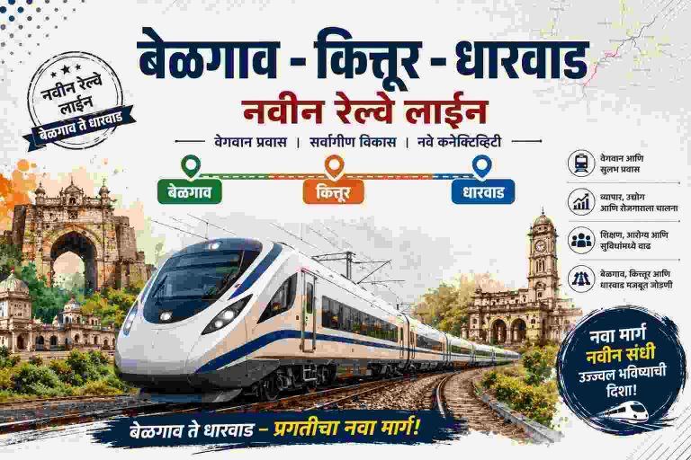 बेळगाव धारवाड नवीन रेल्वे मार्ग डिसेंबरपासून कामाला सुरुवात शक्य