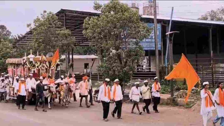 वाघवडेतून ज्ञानोबा–तुकाराम पालखीचे भक्तिमय प्रस्थान