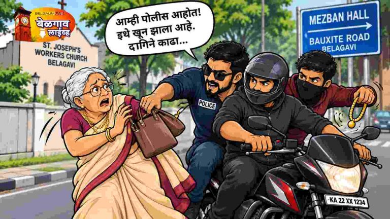 पोलिस असल्याचे भासवून महिलेचे सोन्याचे दागिने लंपास